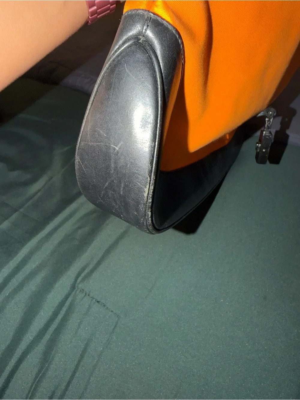 Gucci Jackie Orange and Black Shoulder Bag with Silver Buckle